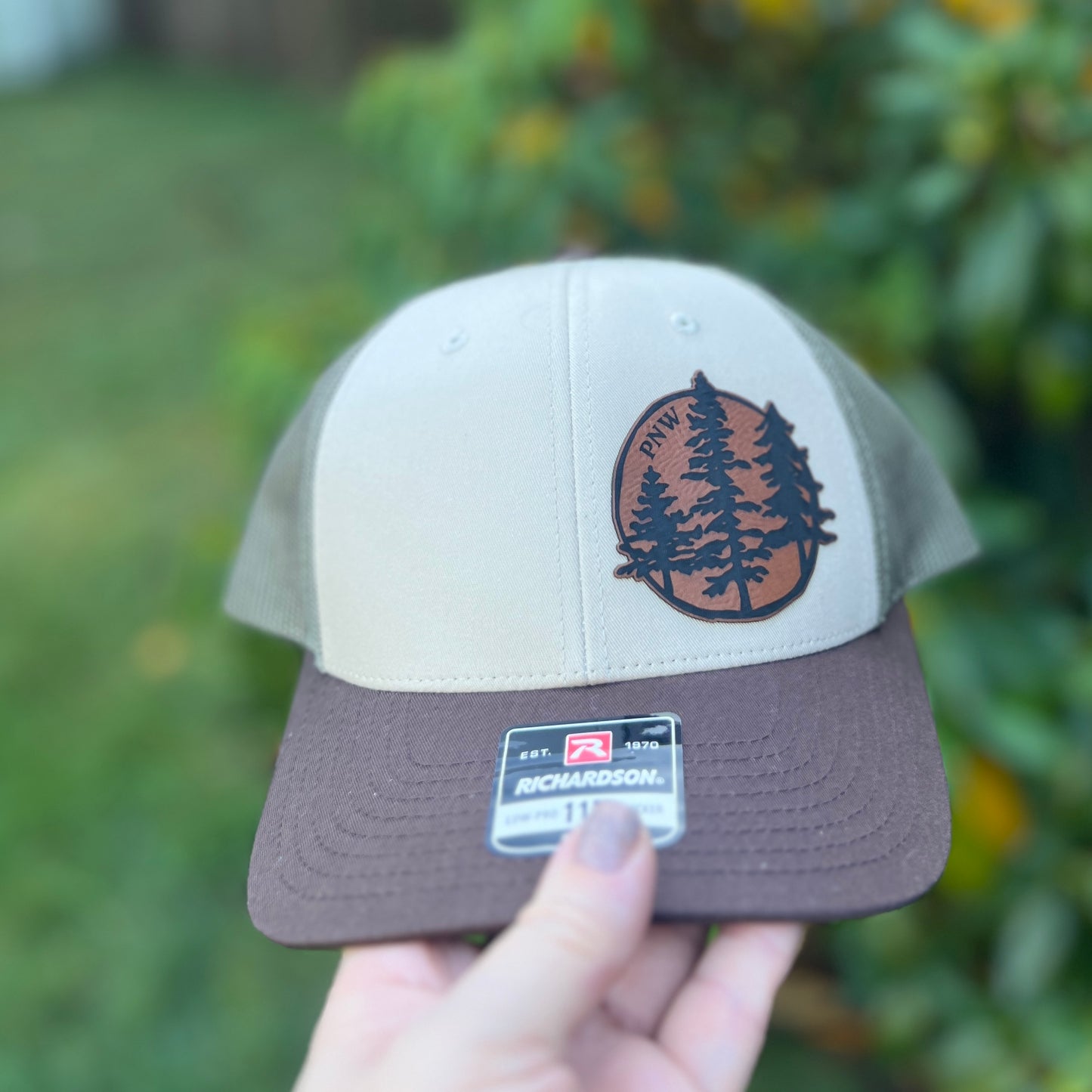 PNW Trees Tan/Loden/Brown Richardson 115 Hat