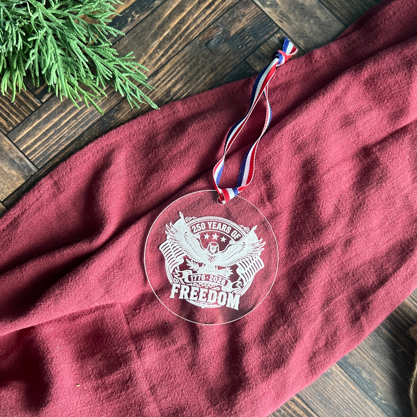 America 250 Christmas Ornament
