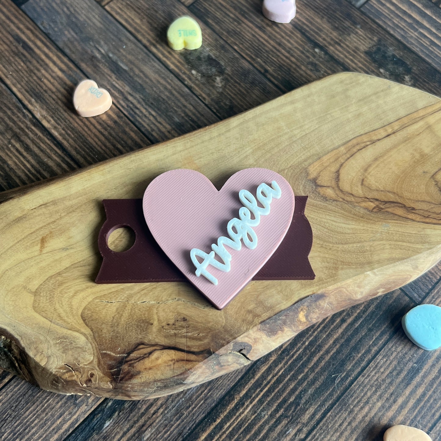 Heart Personalized Tumbler Topper