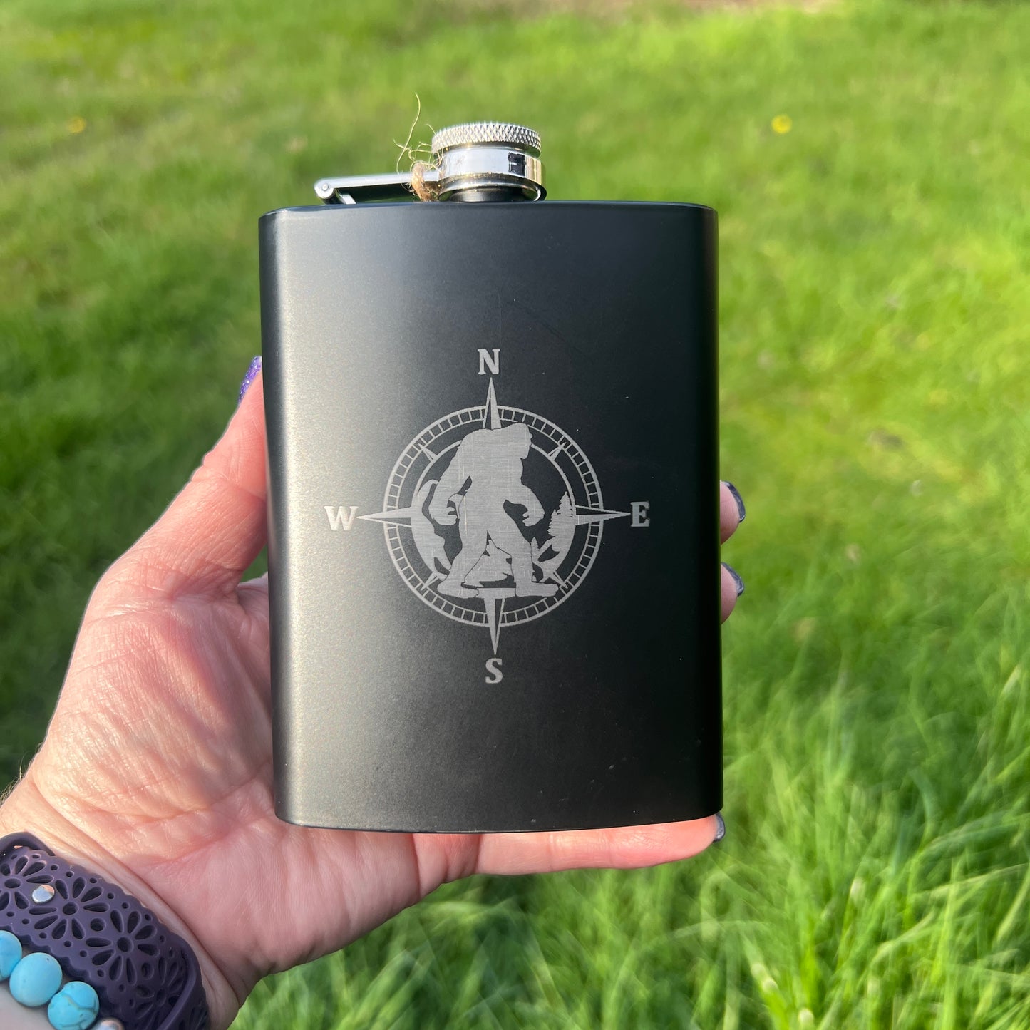 Bigfoot Compass Flask