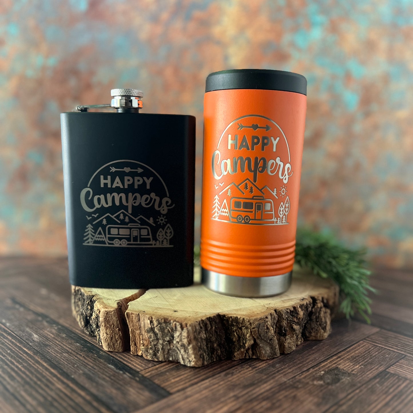 Happy Camper Stainless Insulated Slim Can Holder