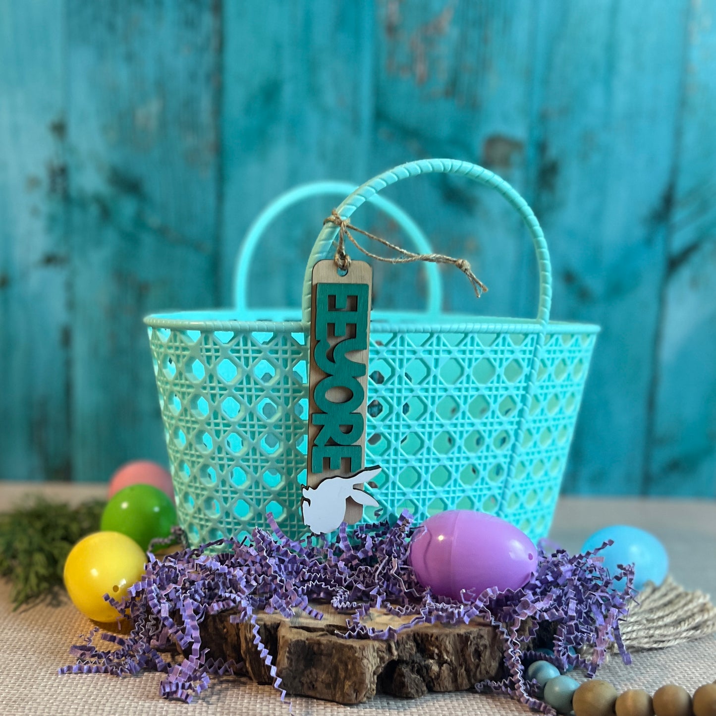 Bunny Name Basket tag