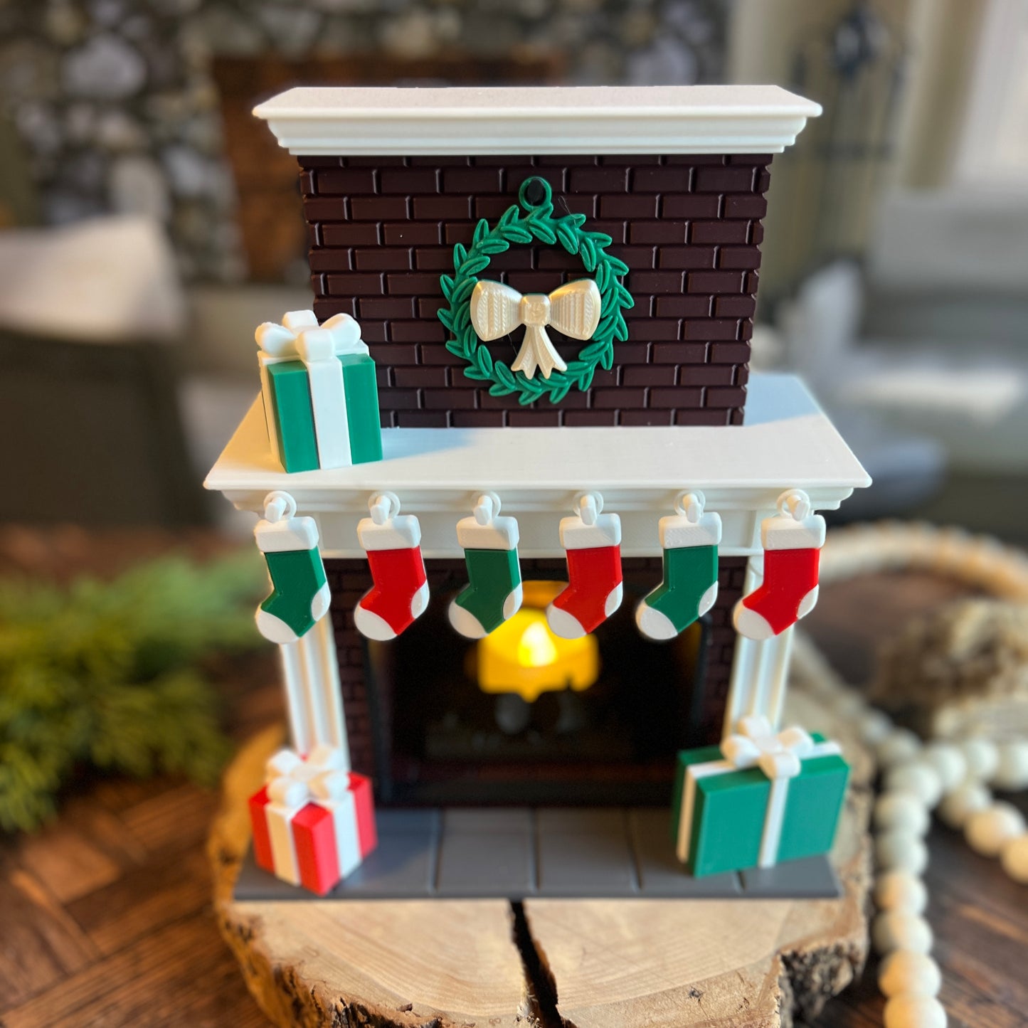 Christmas Miniature Tealight Fireplace