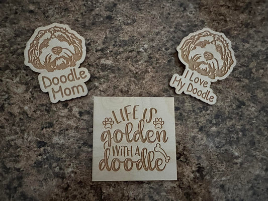 Life is Golden with a Doodle Magnet