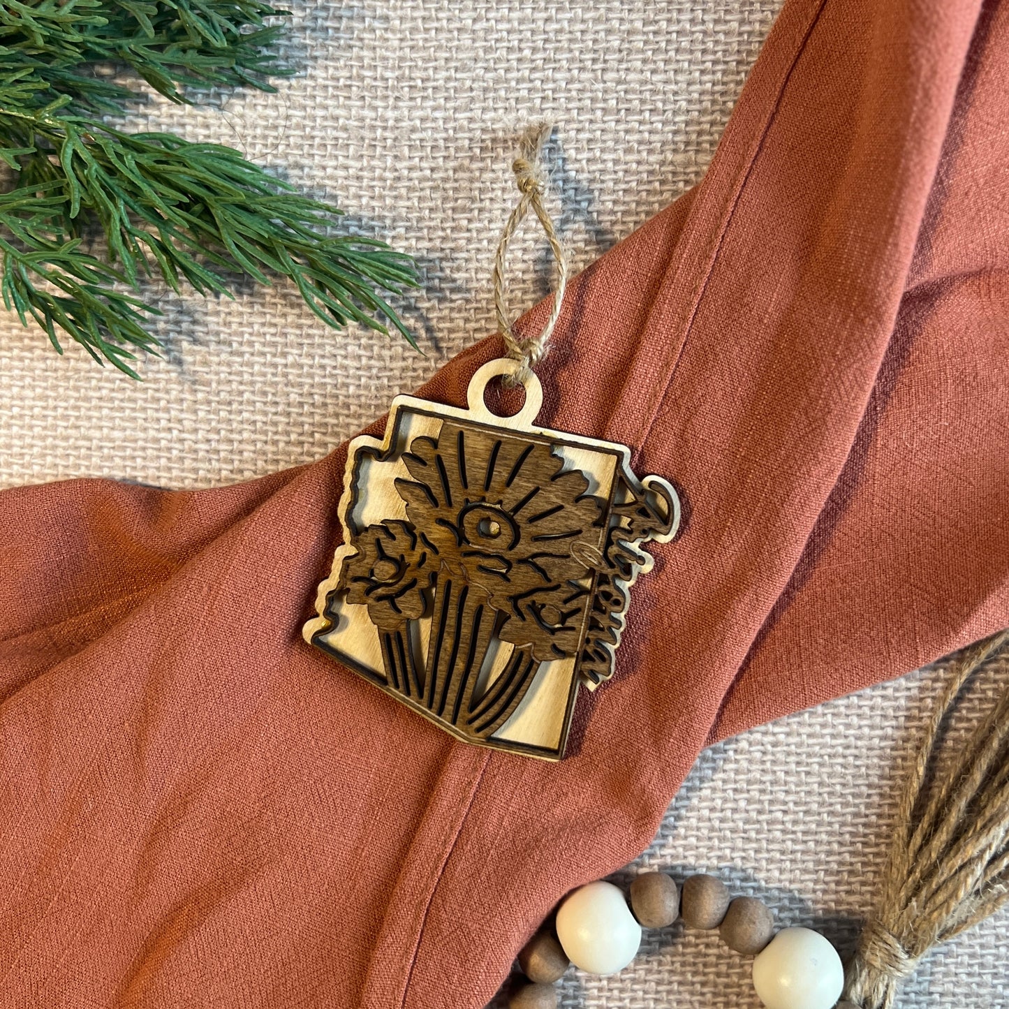 Floral State Christmas Ornaments