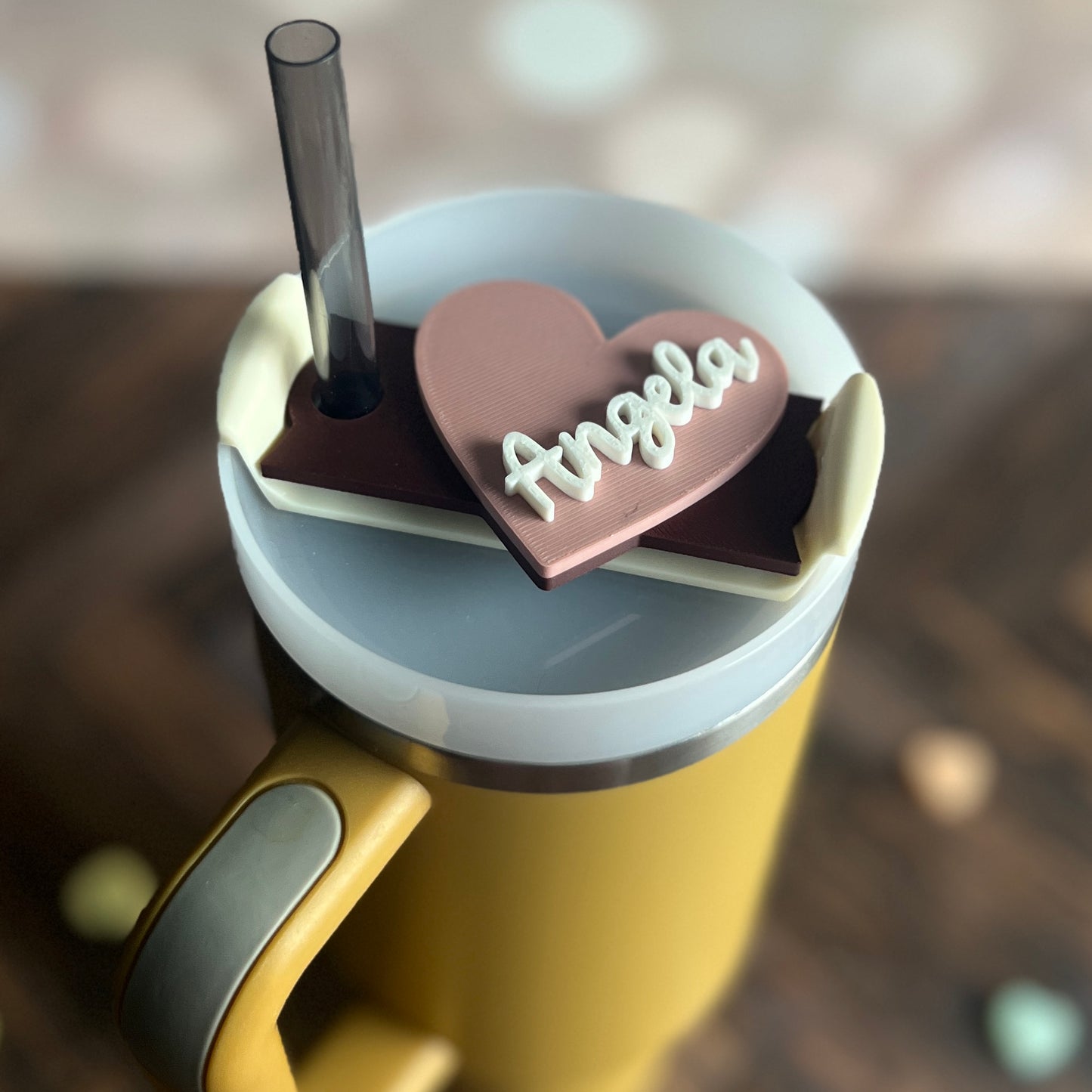 Heart Personalized Tumbler Topper