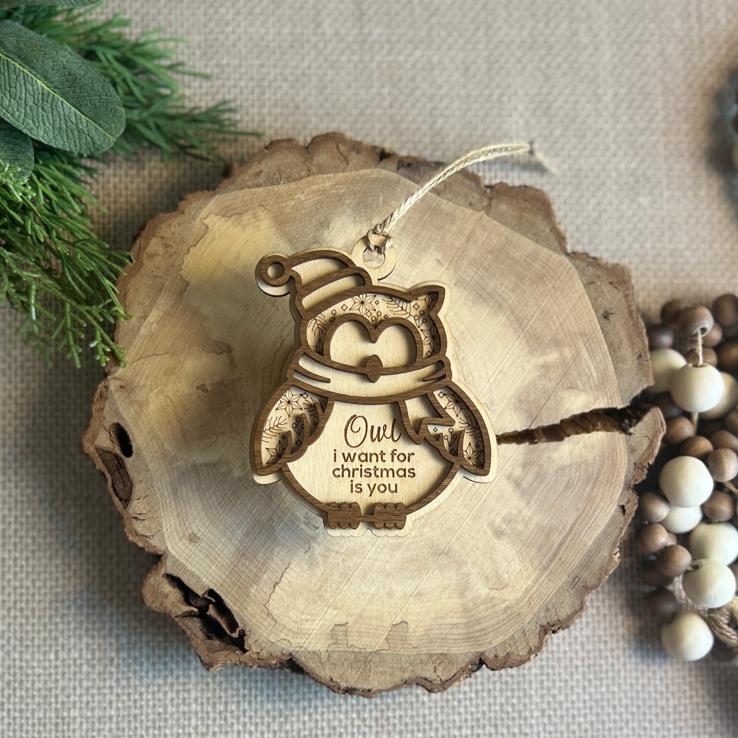 Owl Christmas Ornament