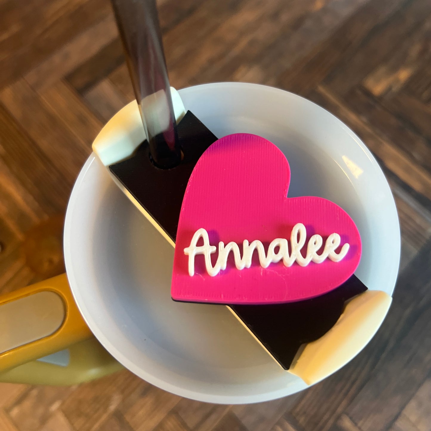 Heart Personalized Tumbler Topper