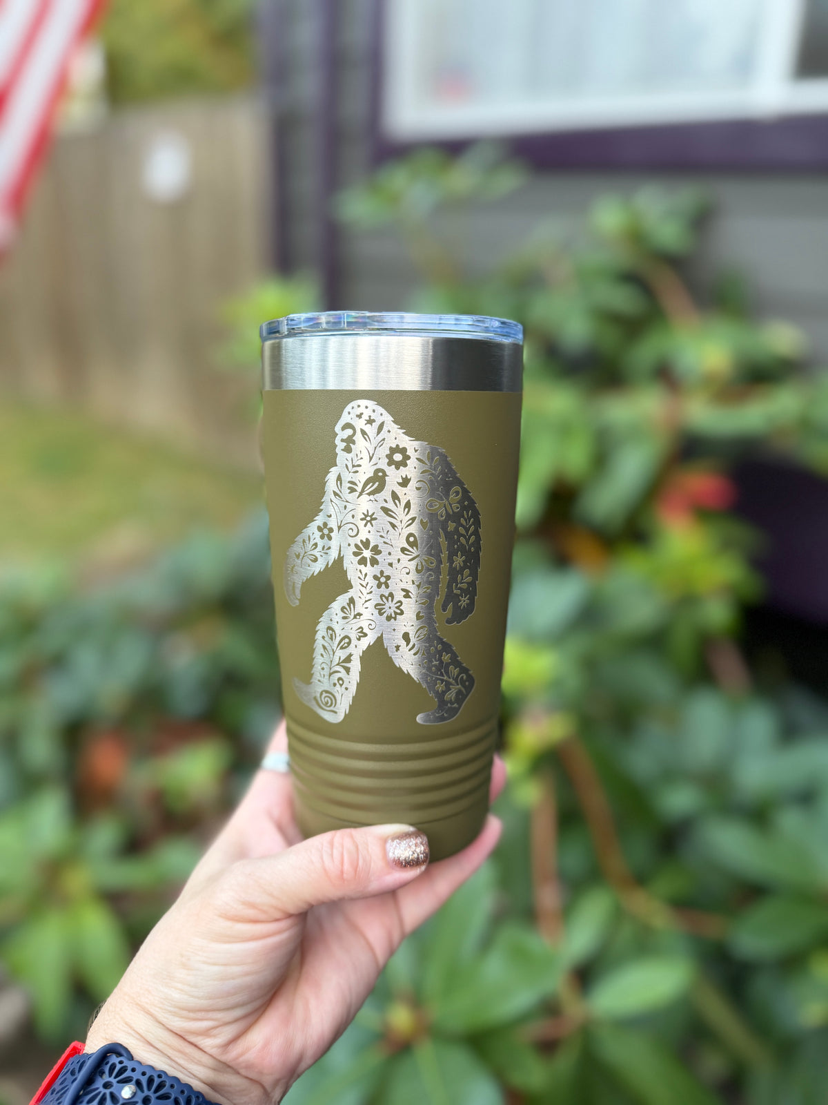 Floral Bigfoot Tumbler
