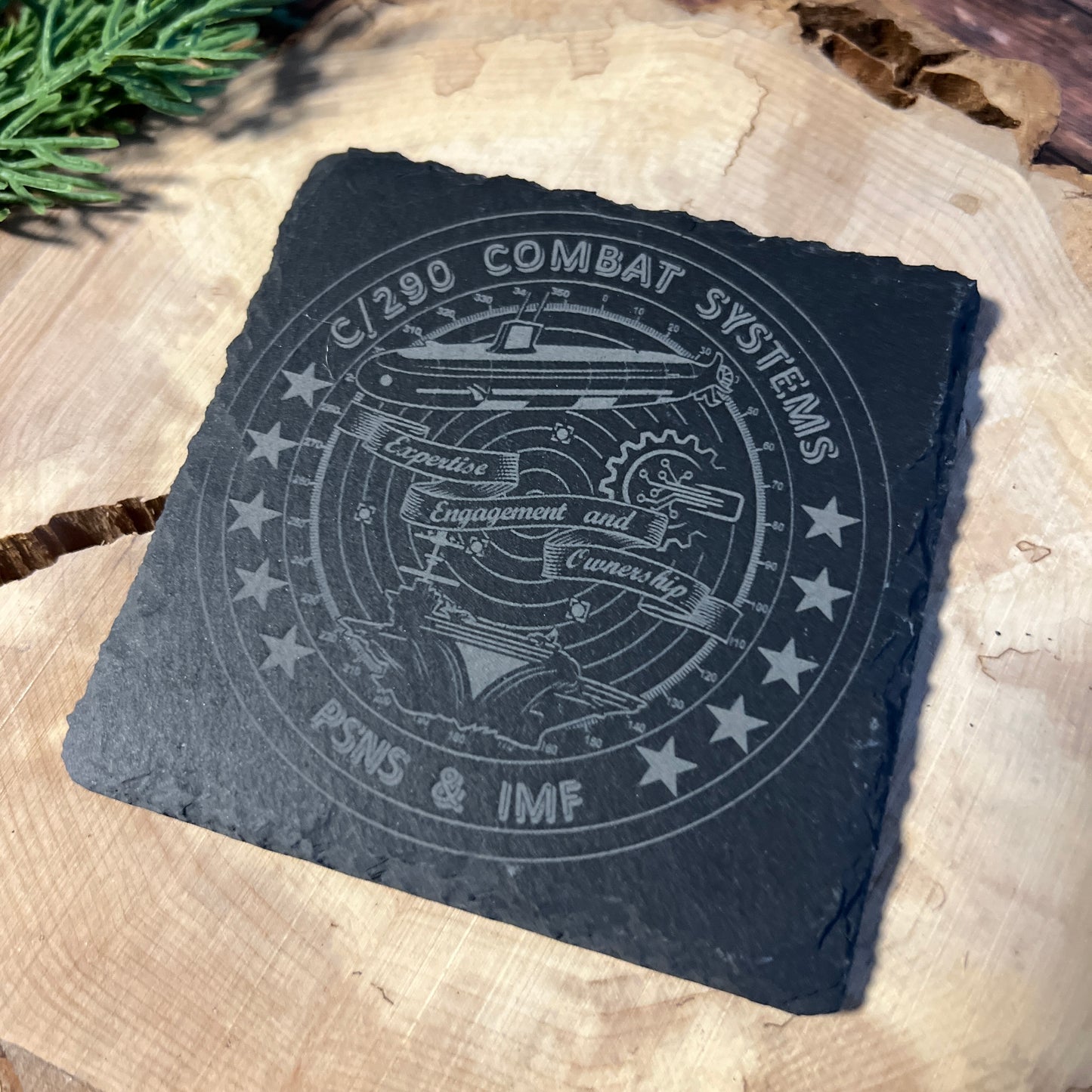 Code 290 Set of 4 Slate Coaster