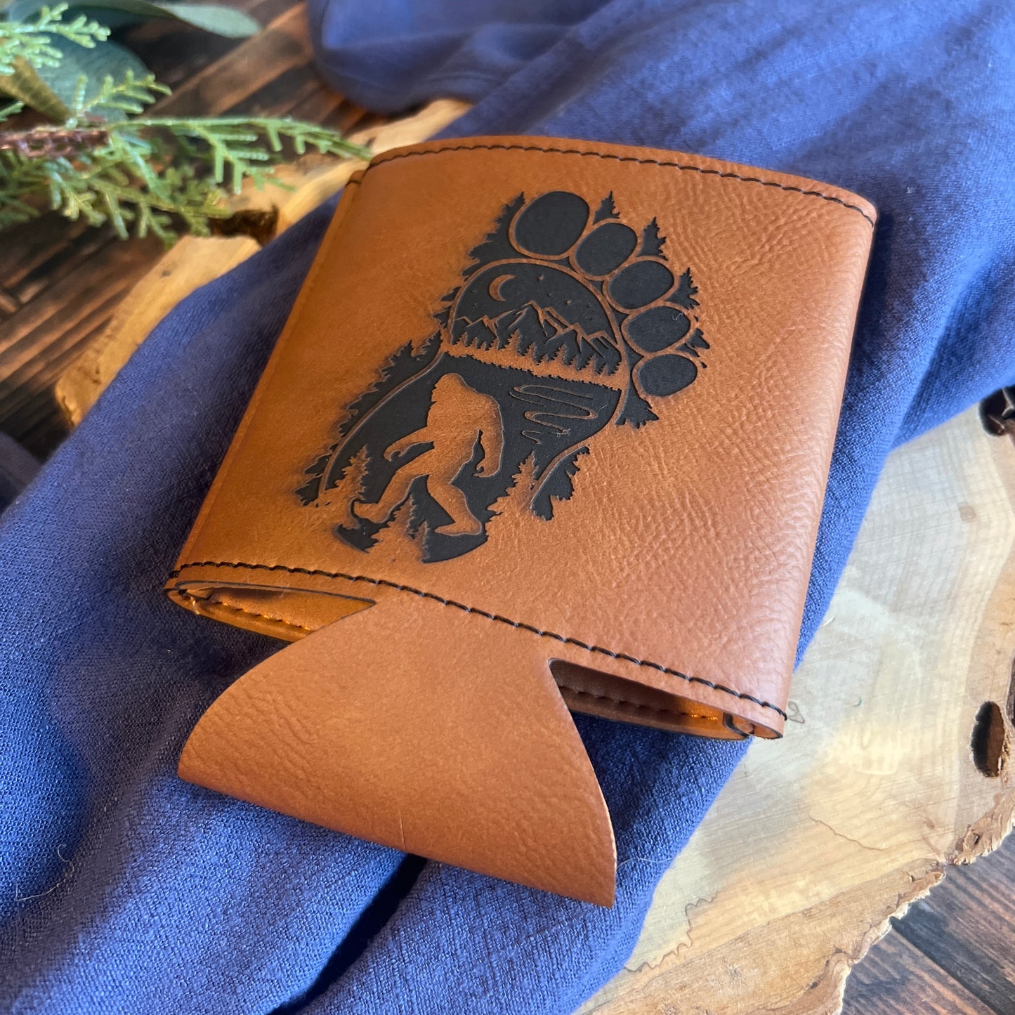 Bigfoot Leatherette Can Cooler