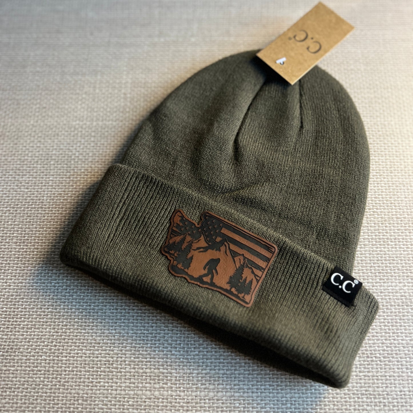 Washington State Bigfoot Flag Beanie