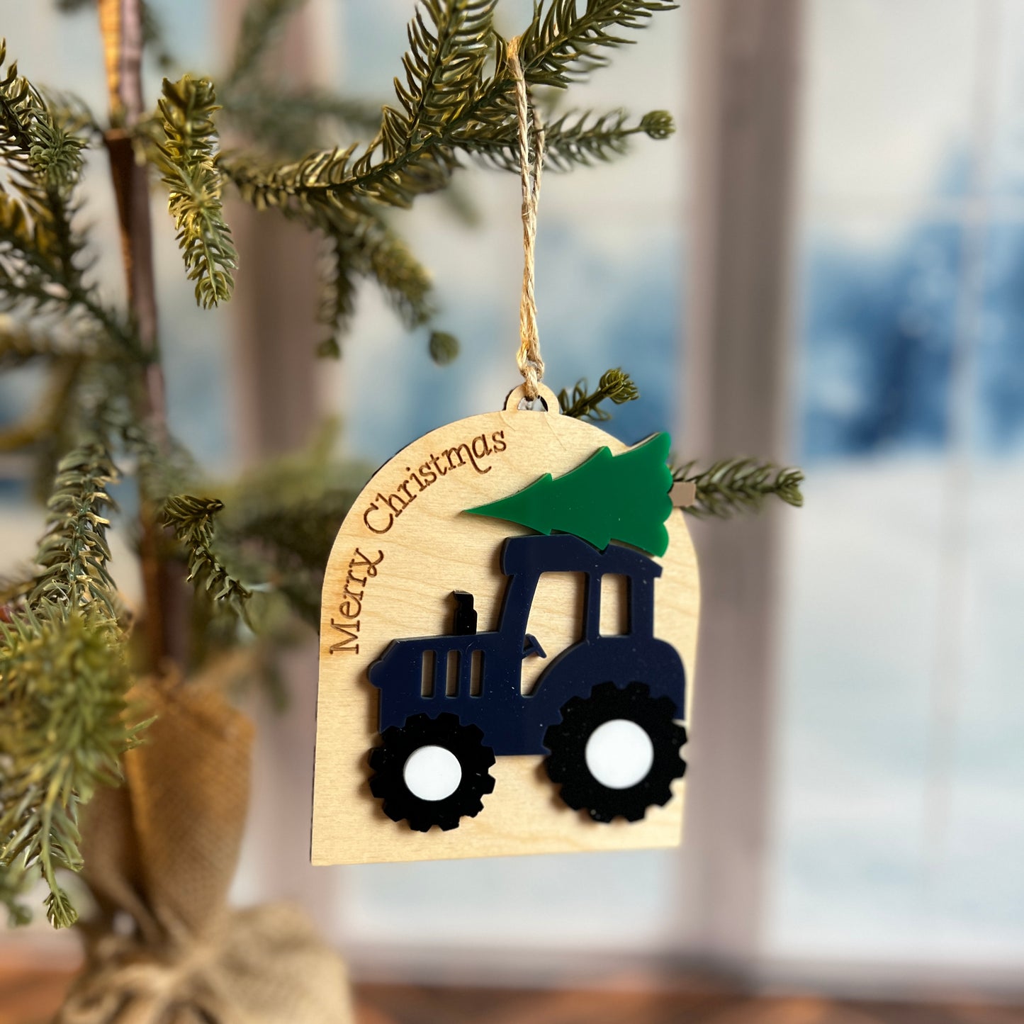 Tractor Christmas Ornament