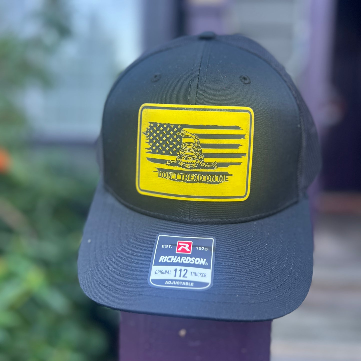 Don’t Tread On Me 112 Richardson Black Trucker Hat