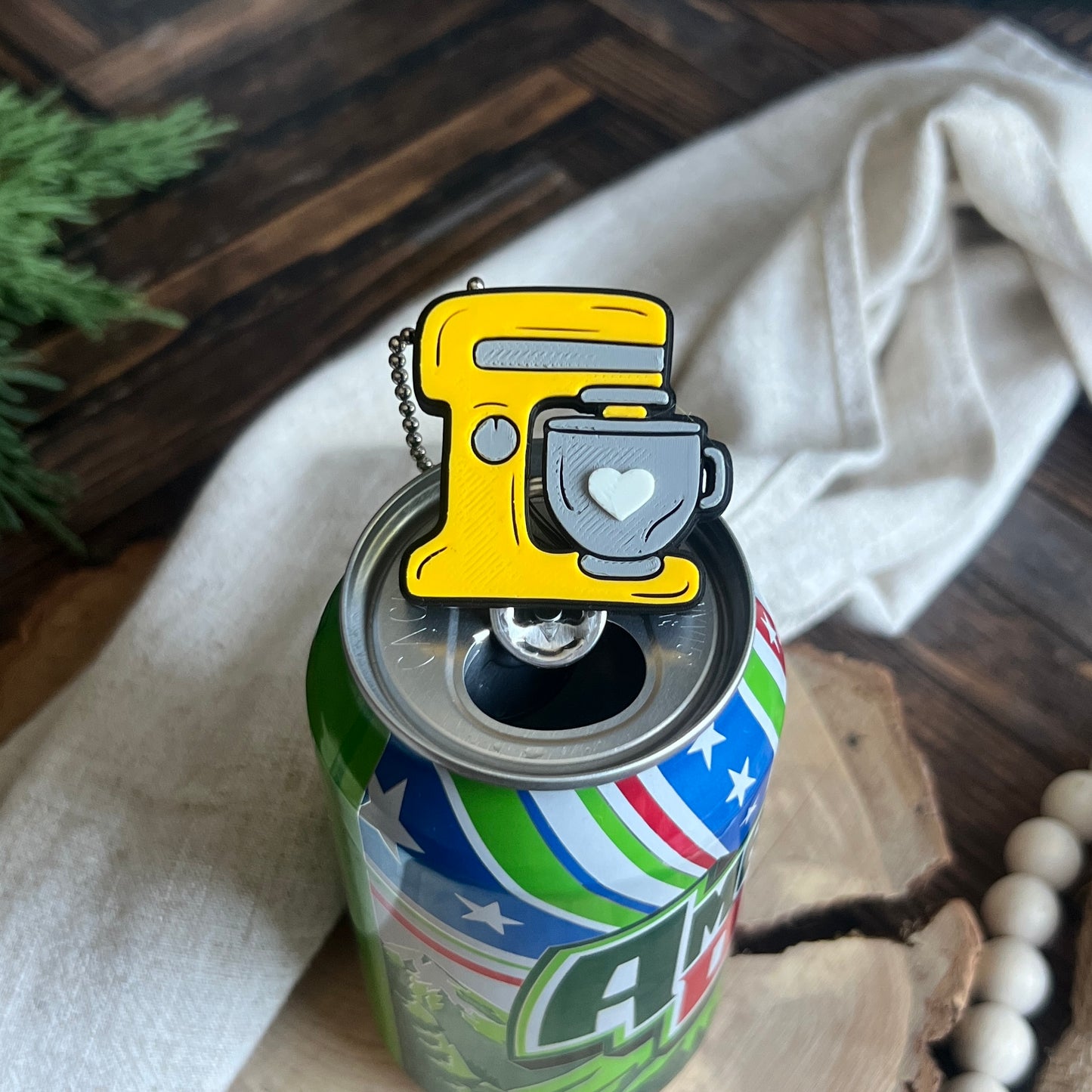 Kitchen Mixer Soda Can Opener Keychain