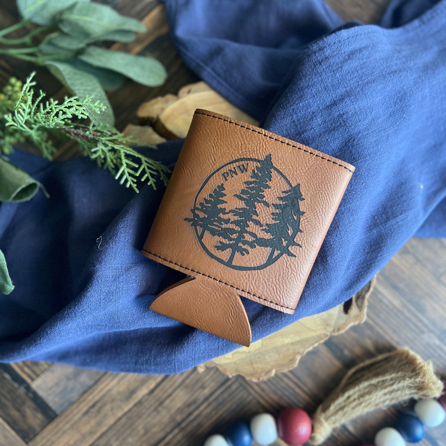 PNW Leatherette Can Cooler