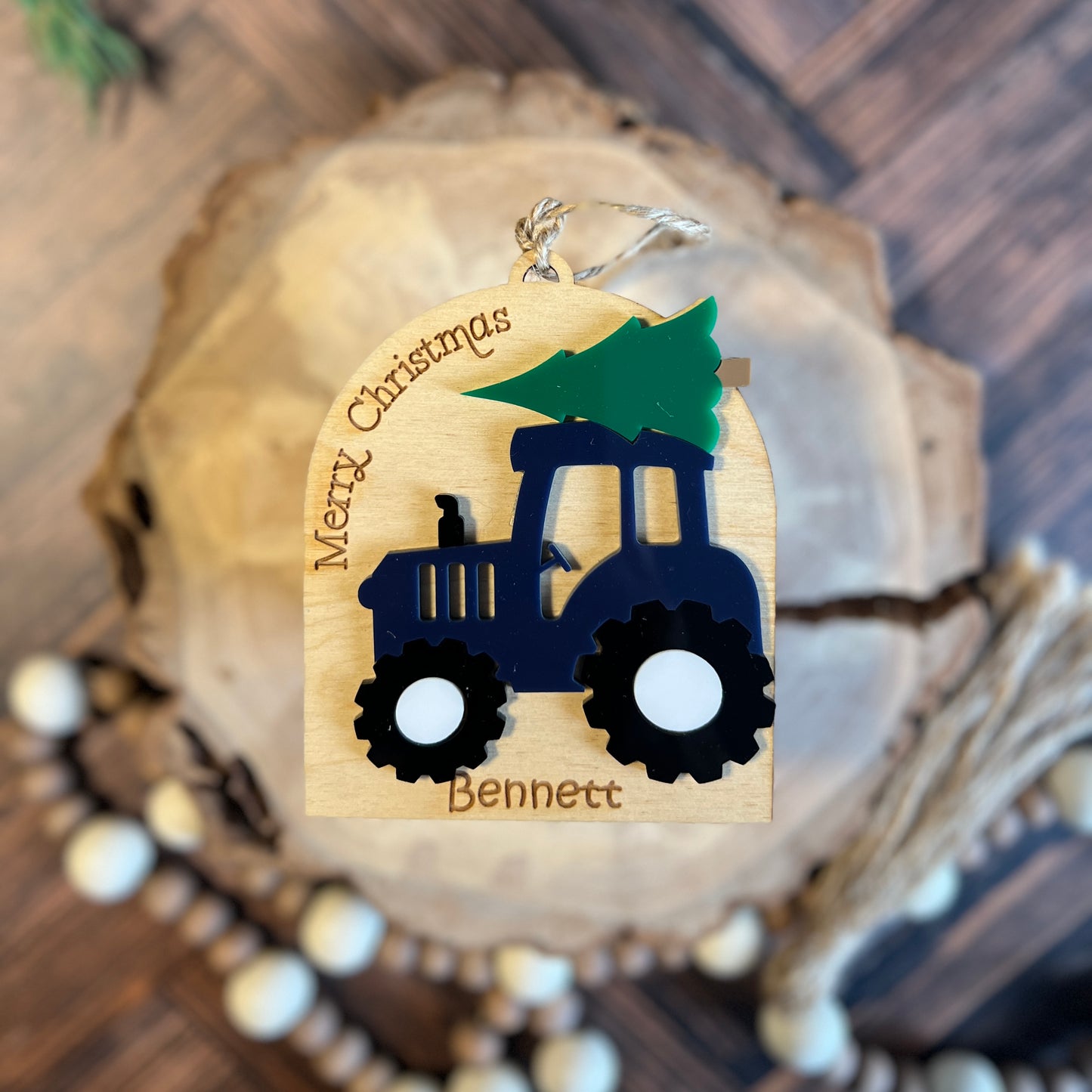 Tractor Christmas Ornament