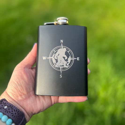 Bigfoot Compass Flask