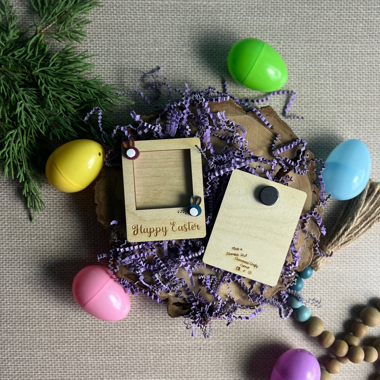 Happy Easter Mini Photo Frame Magnet
