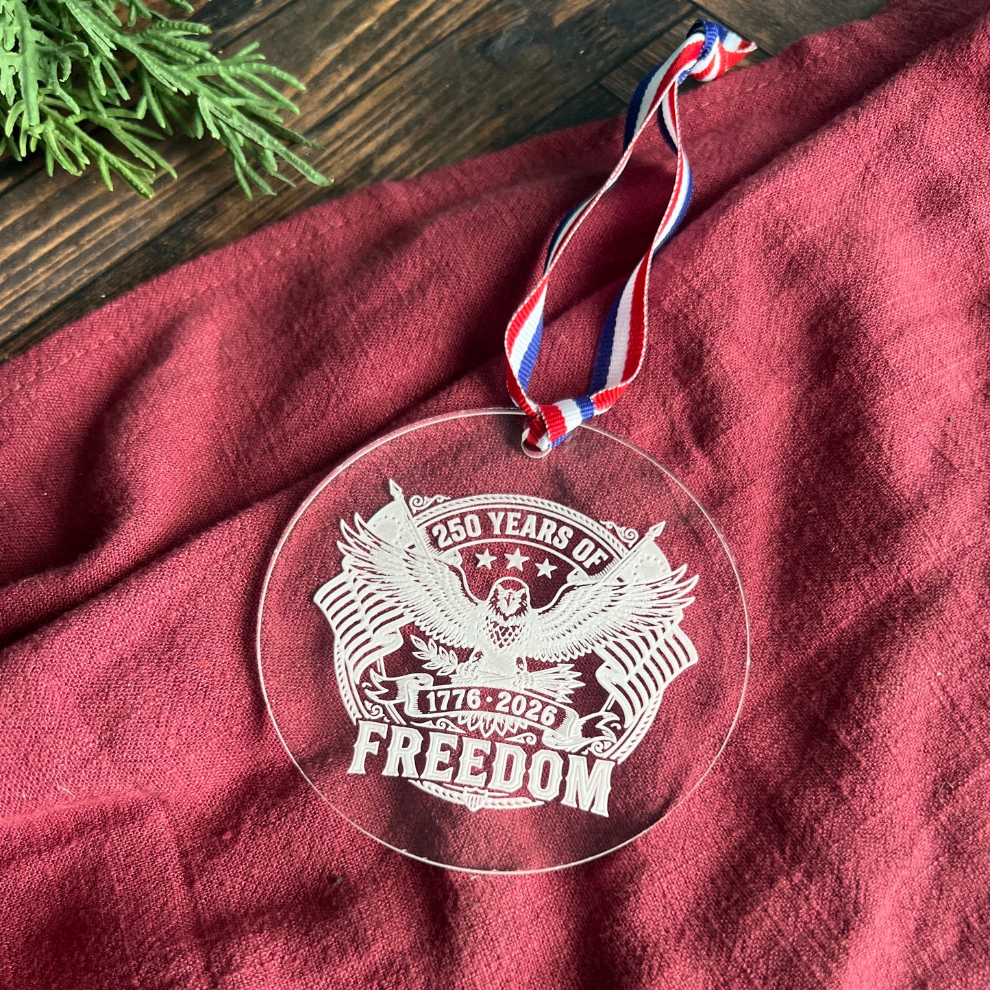 America 250 Christmas Ornament