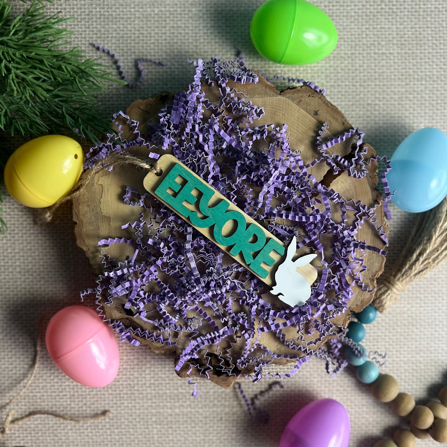 Bunny Name Basket tag