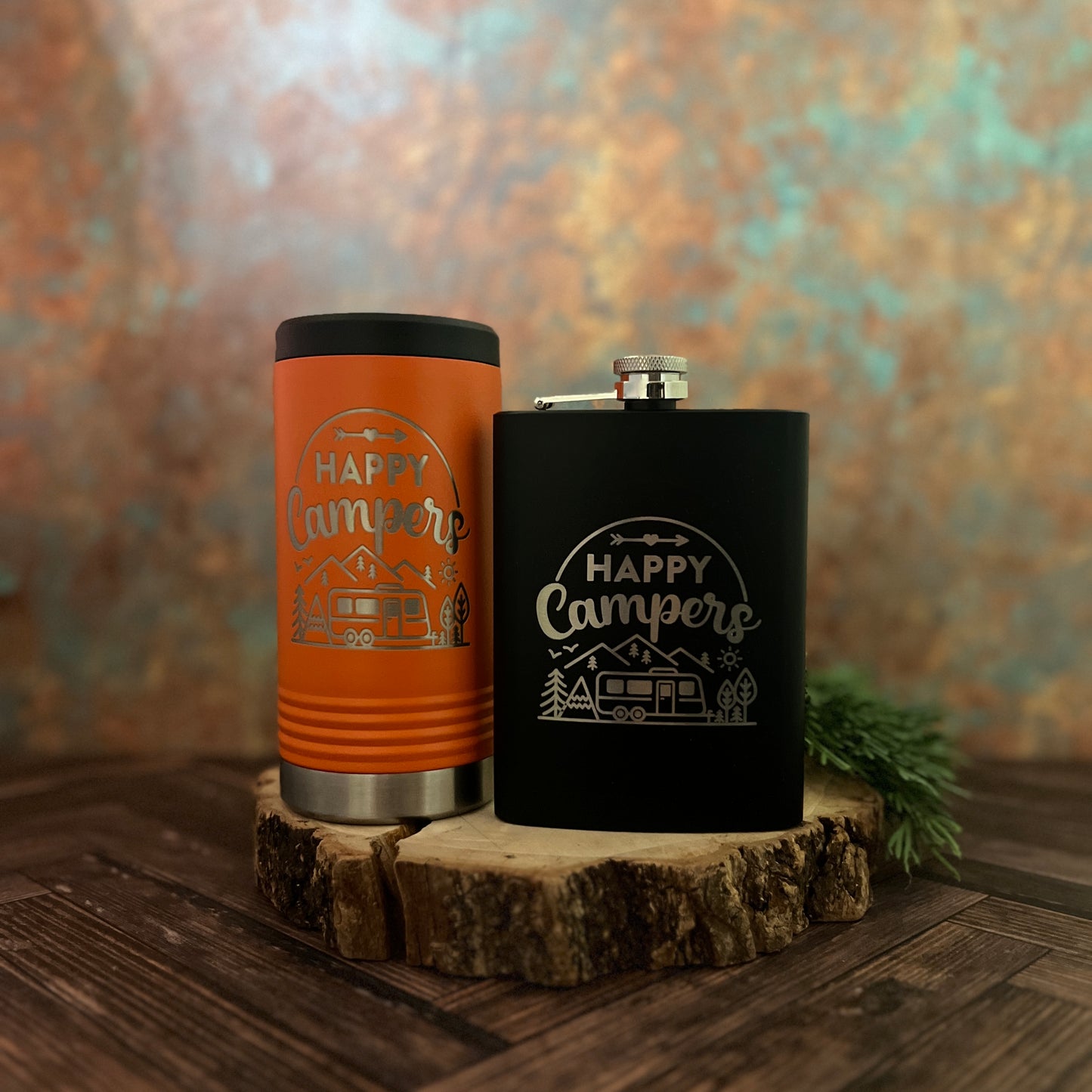 Happy Camper Stainless Insulated Slim Can Holder