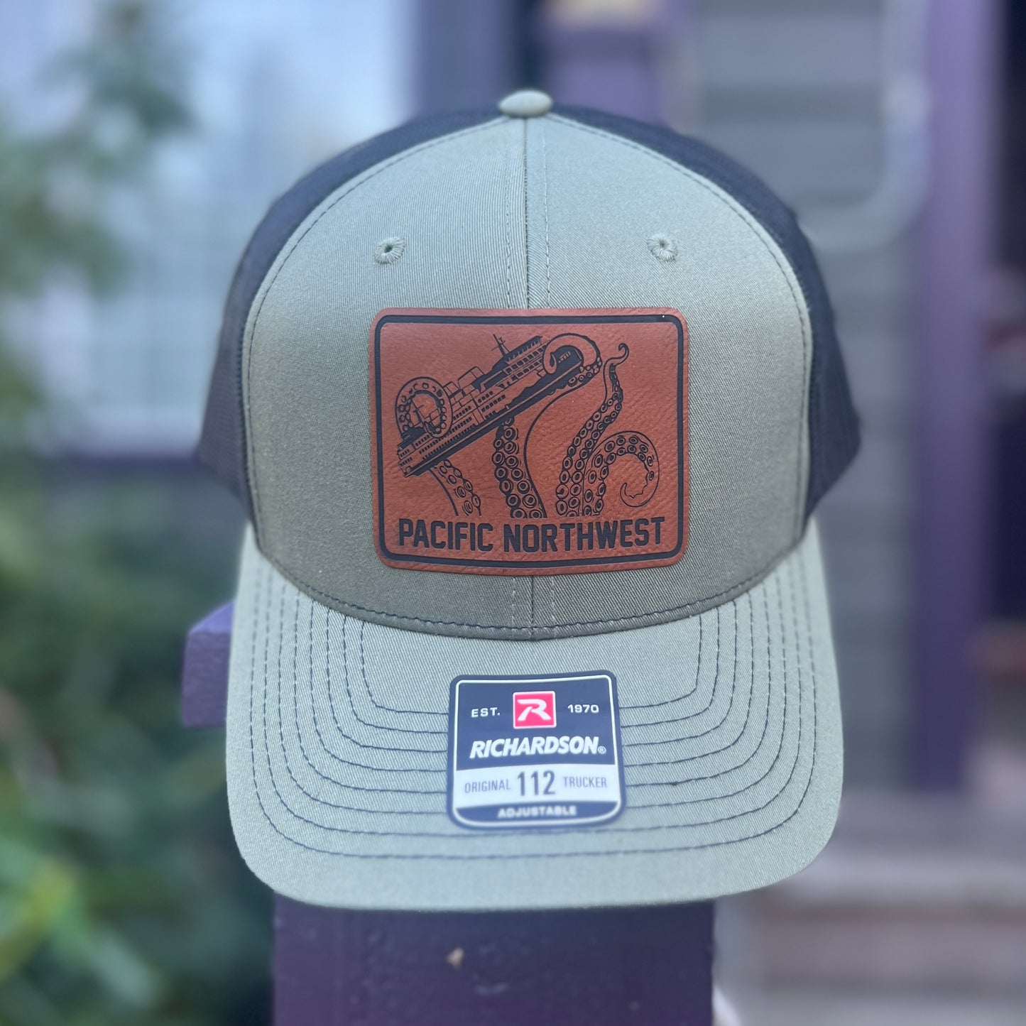 Pacific Northwest Ferry/Kraken 112 Loden/Black Richardson Trucker Hat