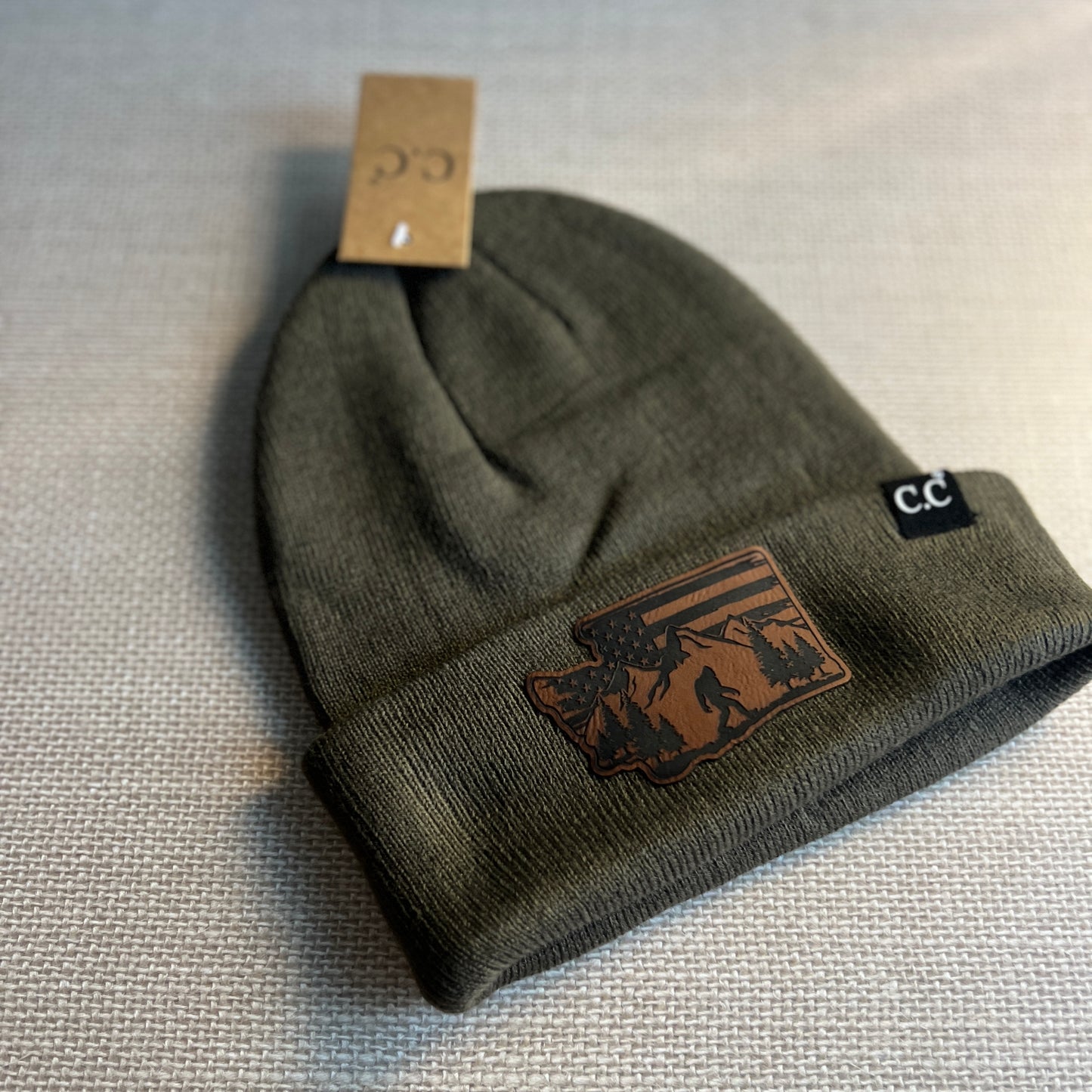 Washington State Bigfoot Flag Beanie