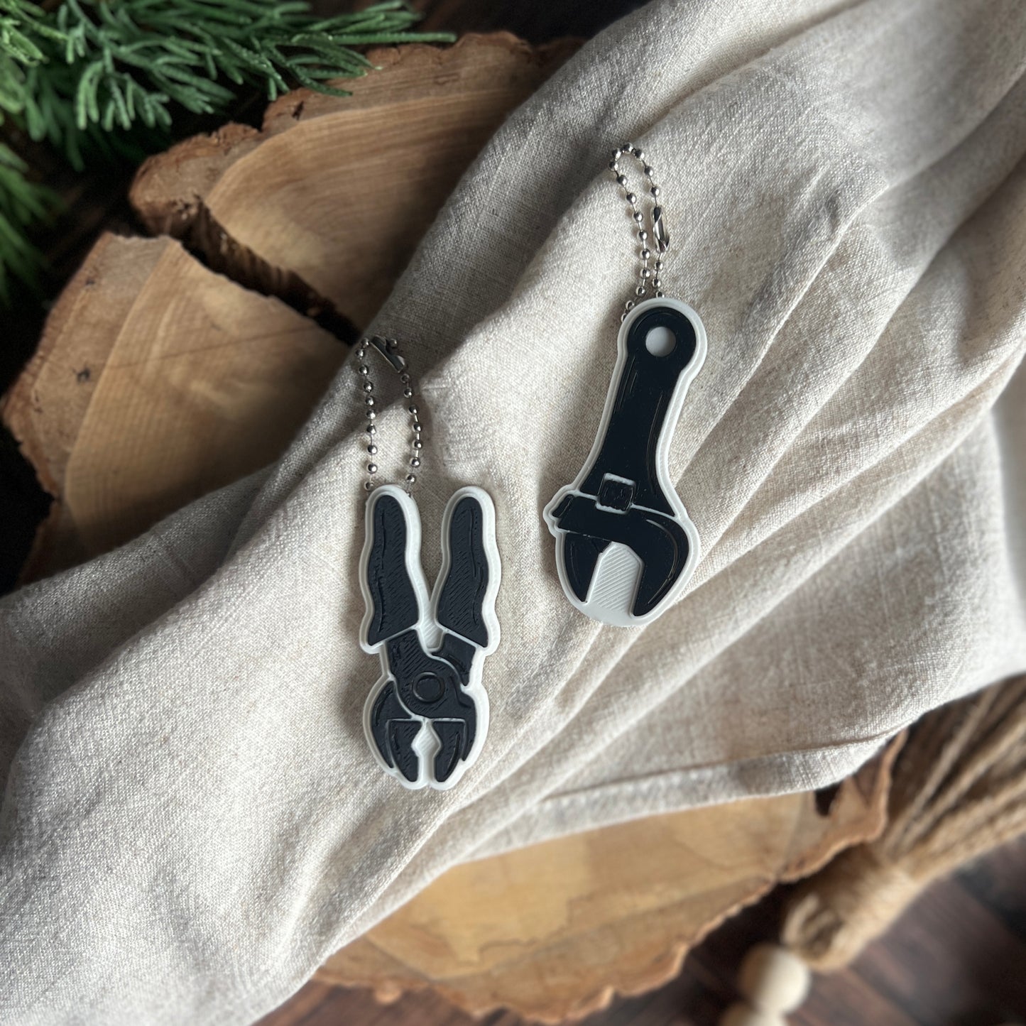 Wrench and Plier Soda Can Opener Keychain
