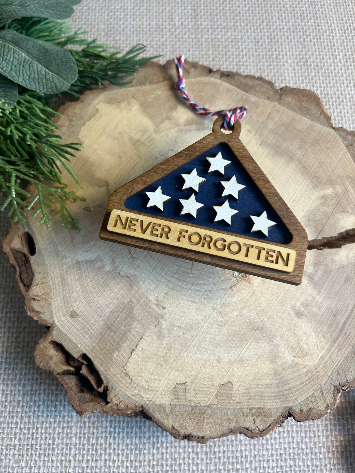 Personalized Military Flag Ornament