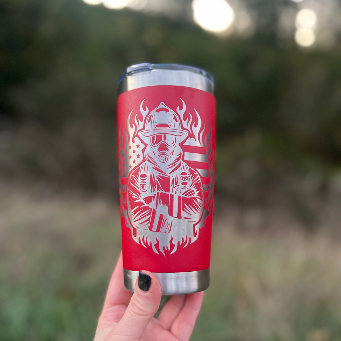 Fire Fighter Travel Coffee Tumbler