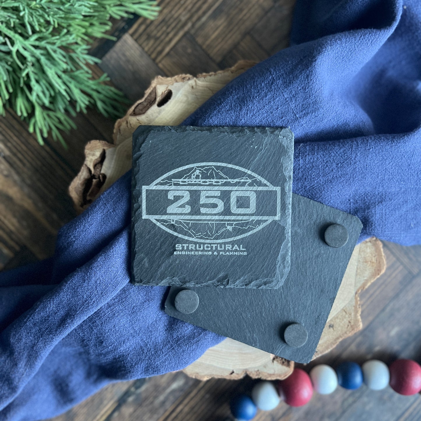 Code 250 Set of 4 Slate Coasters