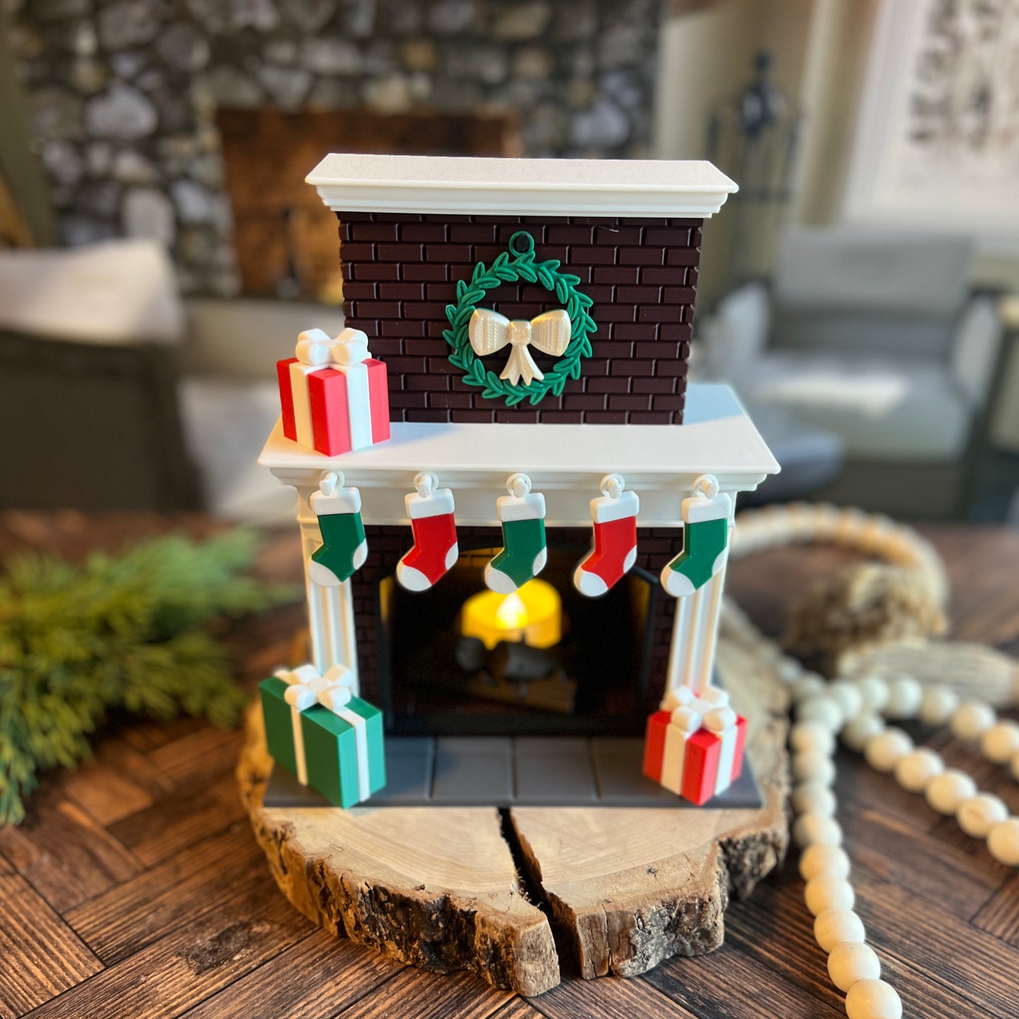 Christmas Miniature Tealight Fireplace