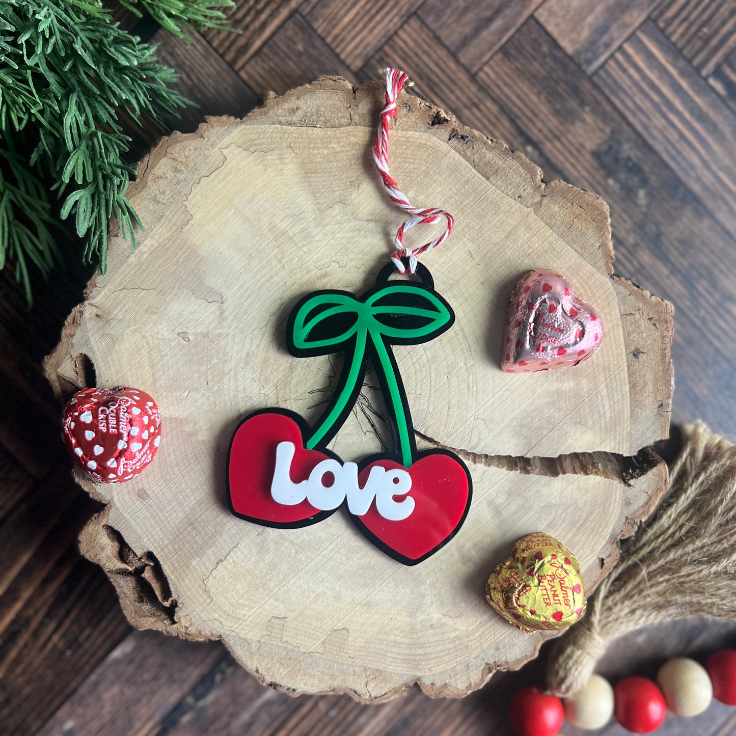 Cherry Heart Valentine's Tag