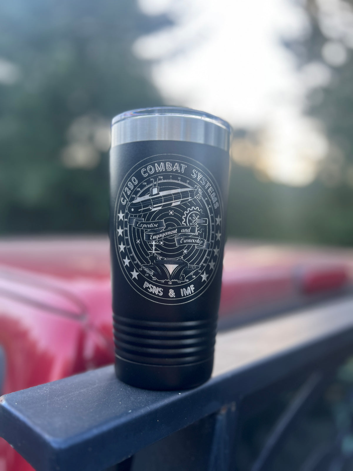 Code 120 Laser Engraved Travel Coffee Tumber