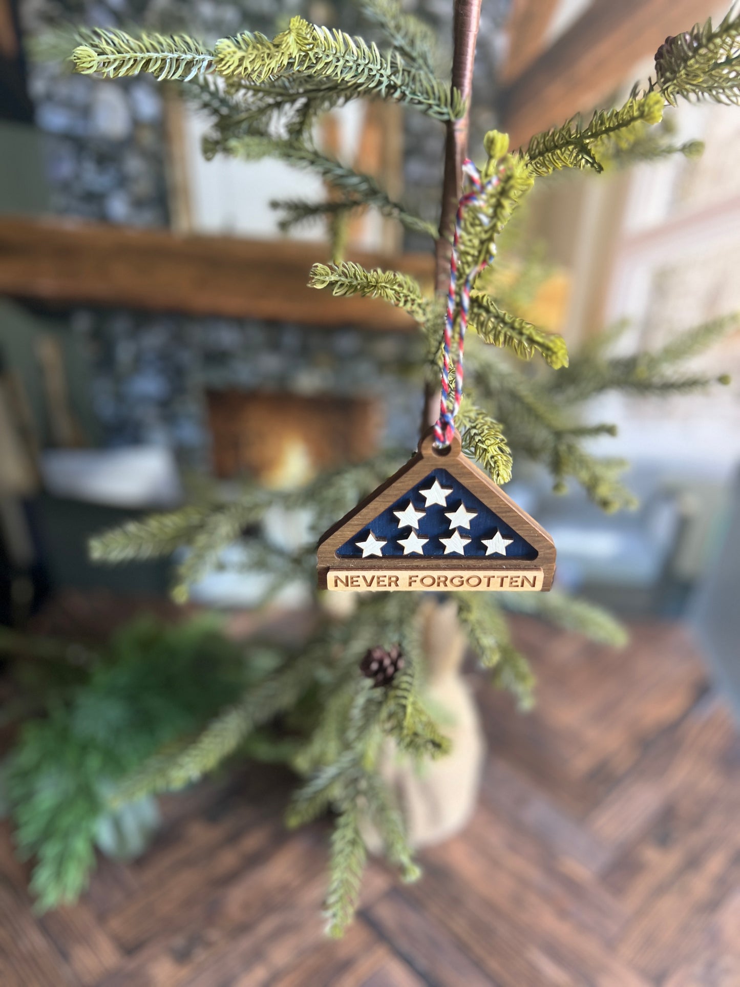 Personalized Military Flag Ornament
