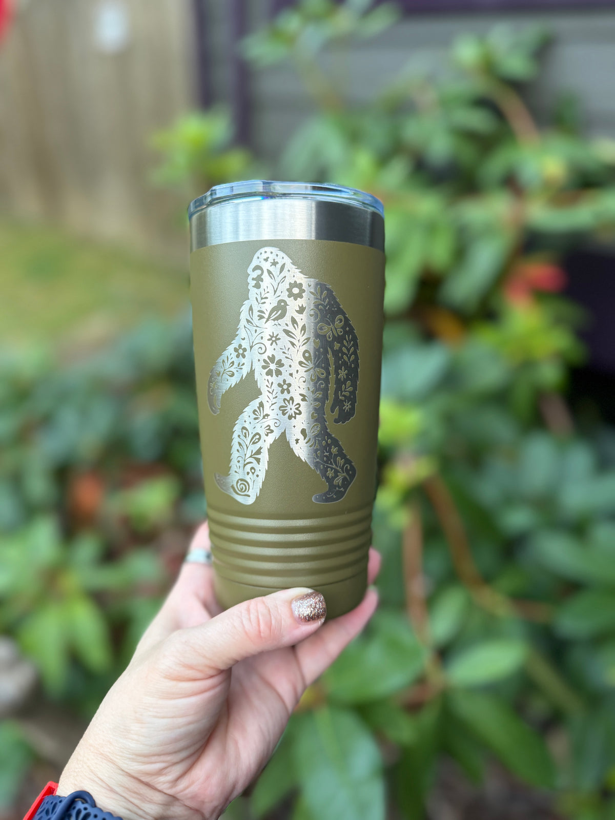 Floral Bigfoot Tumbler
