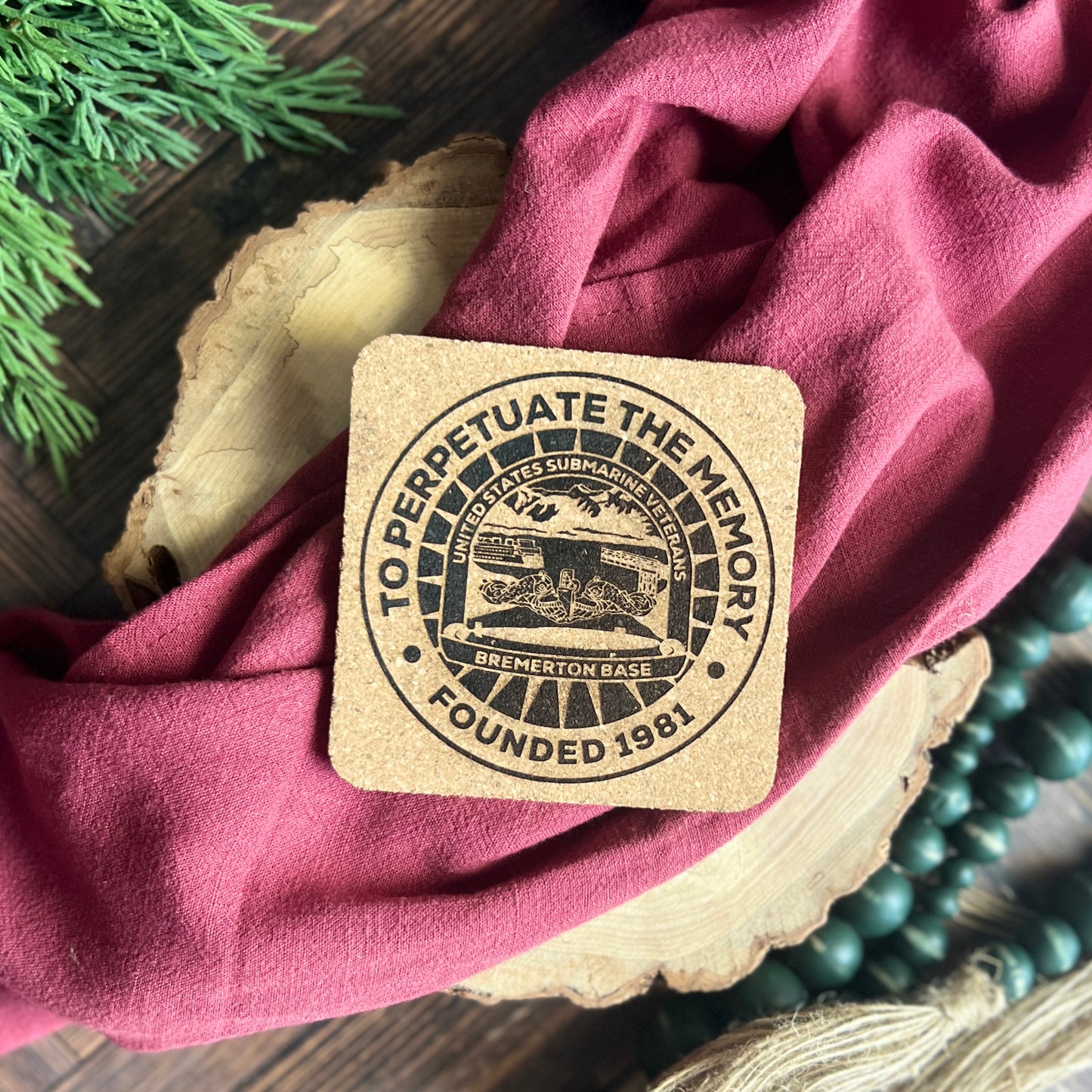 USSVI Bremerton Base Cork Coaster