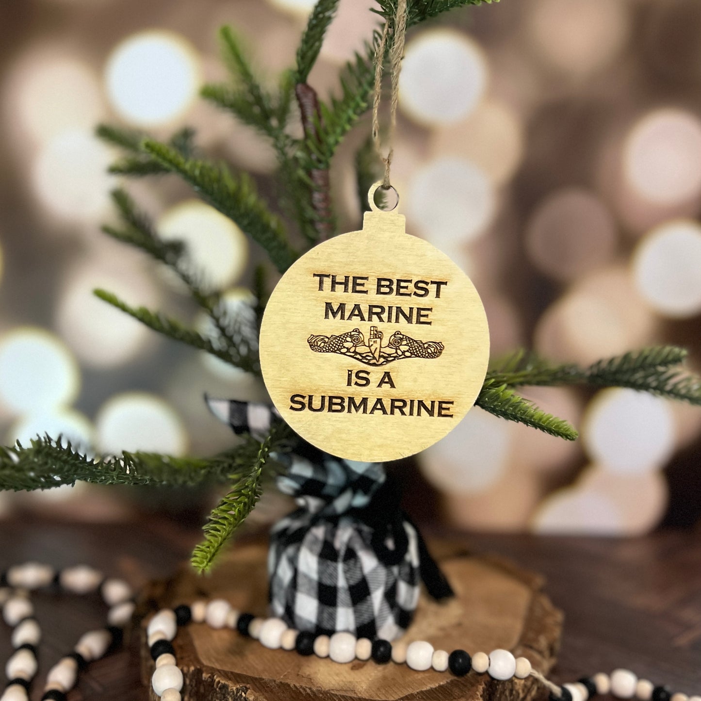 The Best Marine Is A Submarine Christmas Ornament