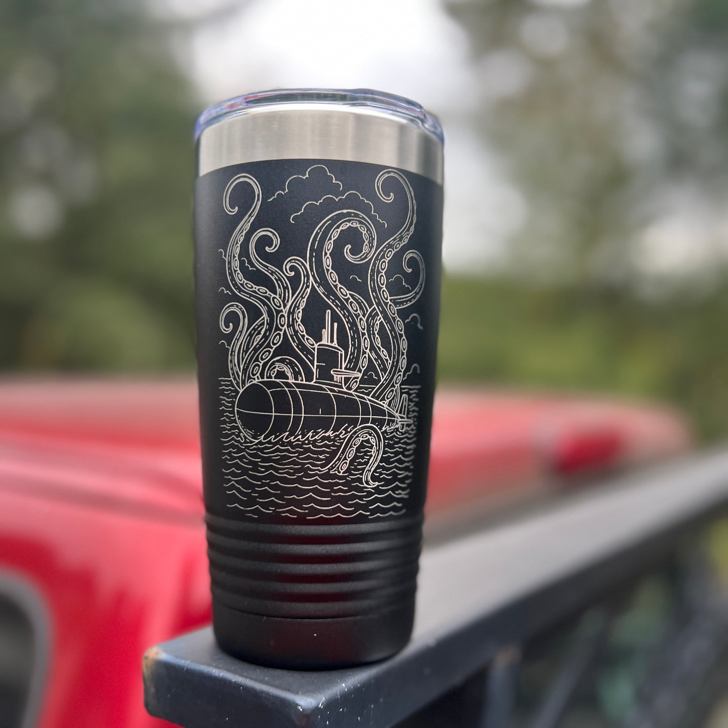 Submarine Kraken Travel Coffee Tumbler
