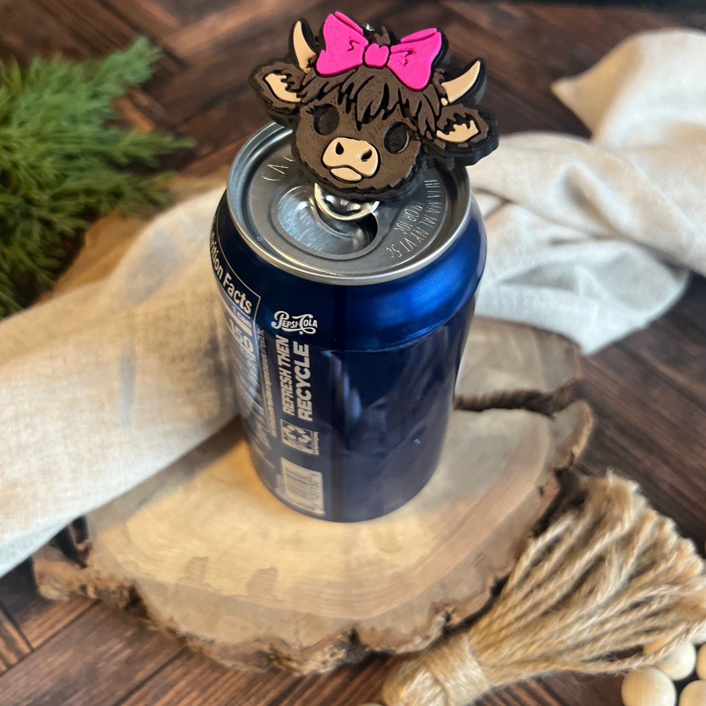 Highland Cow Soda Can Opener