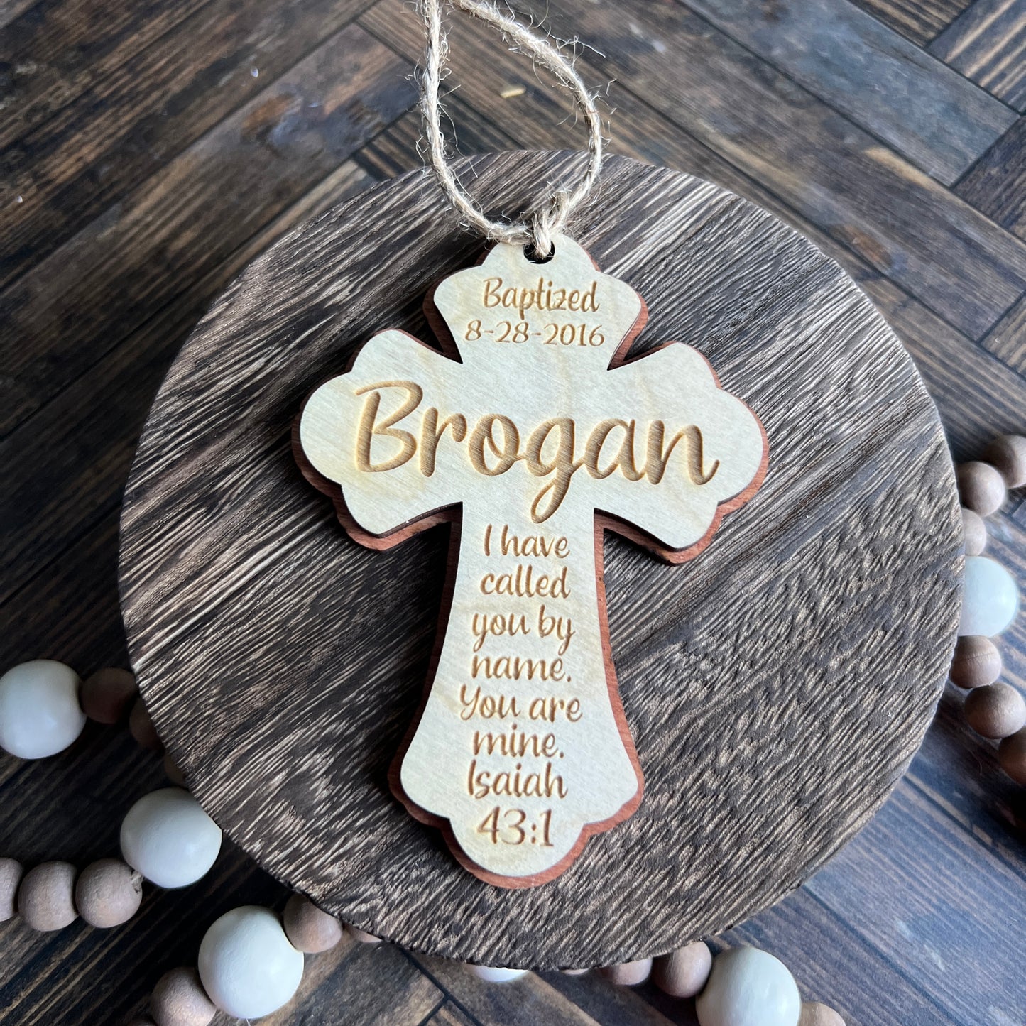 Baptism Cross Keepsake Ornament