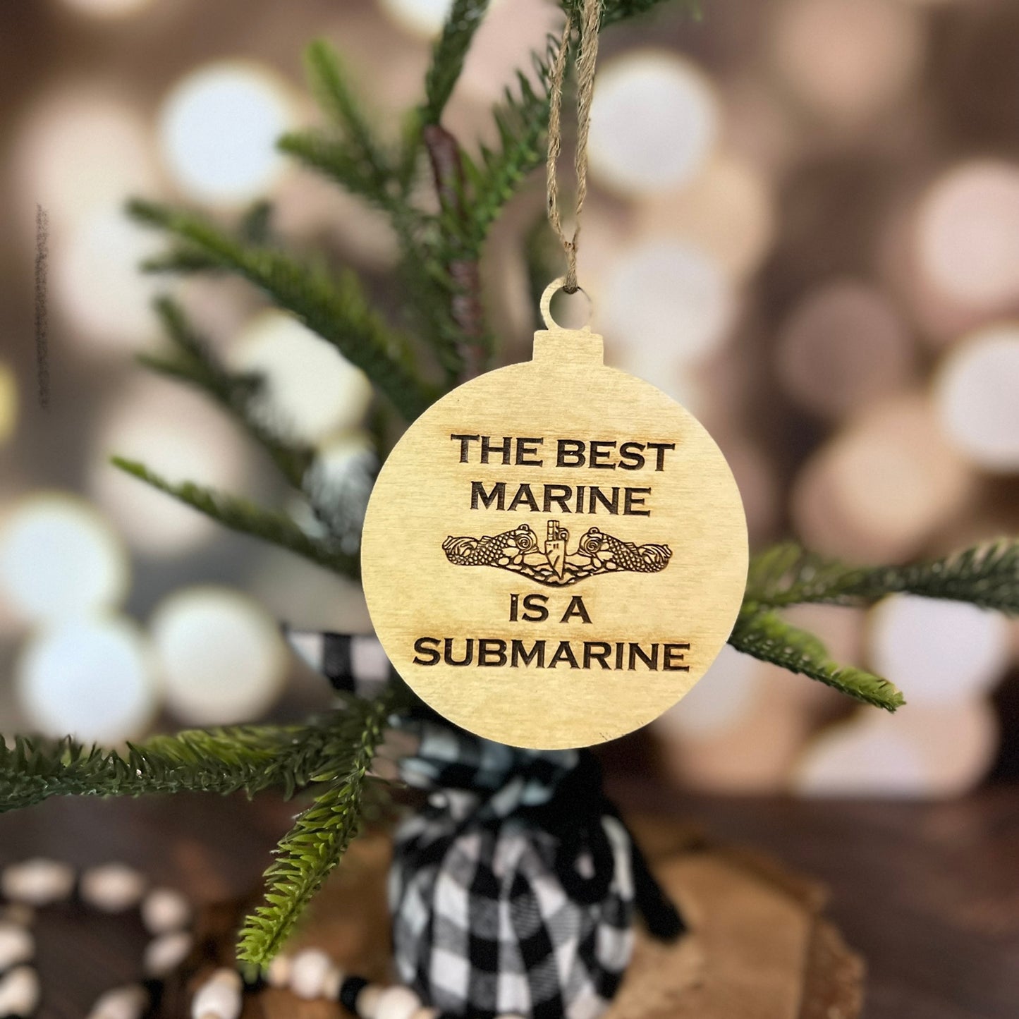 The Best Marine Is A Submarine Christmas Ornament