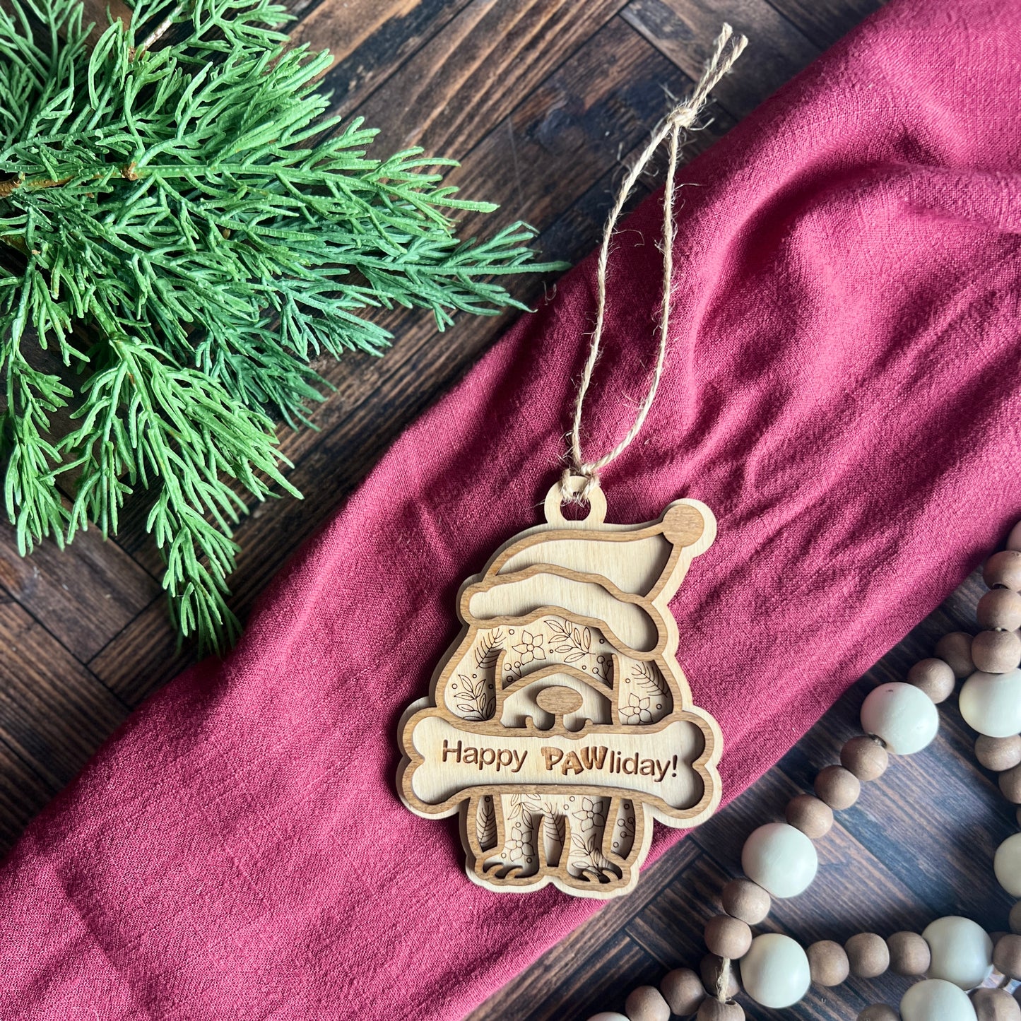 Dog with Bone Ornament