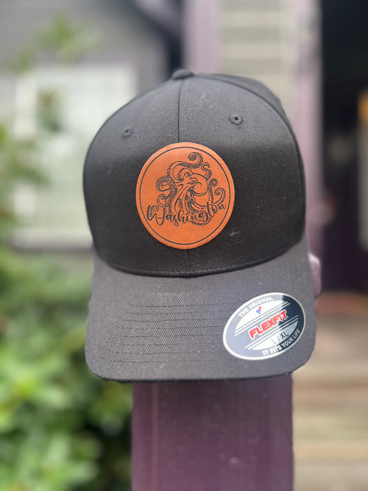 Kraken Flex Fit Black Yupoong Large/Xlarge Hat
