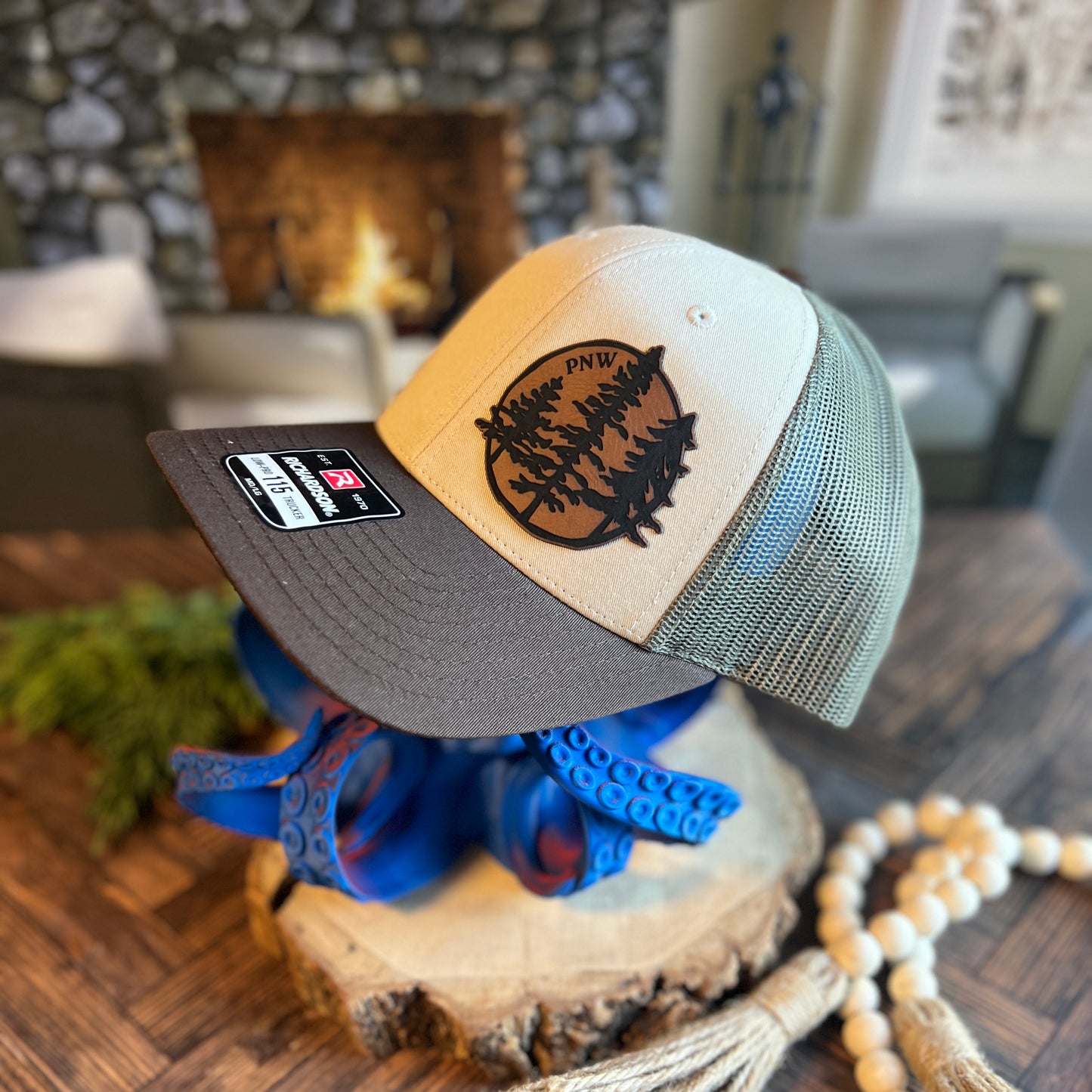 PNW Trees Tan/Loden/Brown Richardson 115 Hat