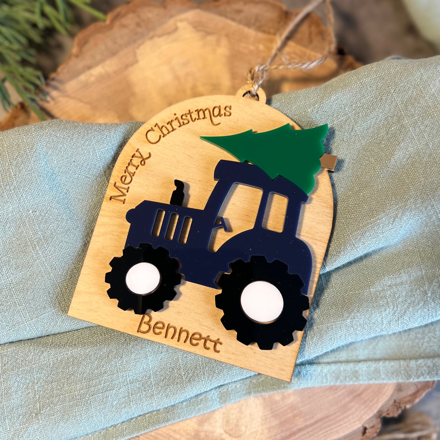 Tractor Christmas Ornament