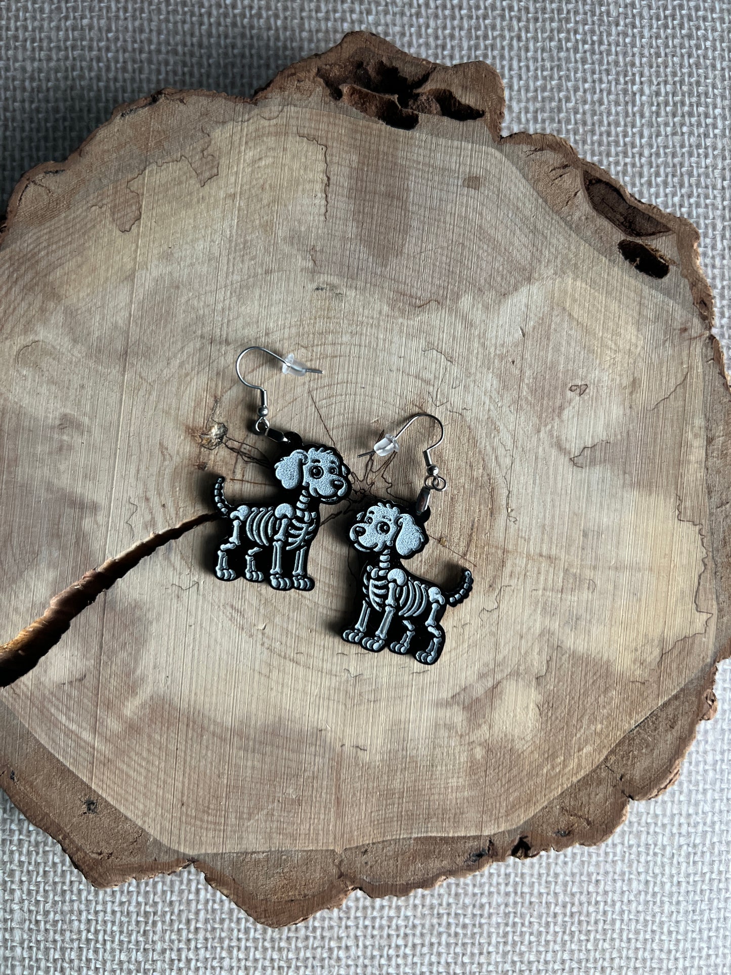 Skelton Dog Earrings