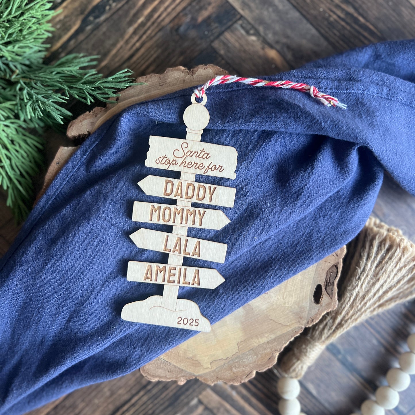 Santa Stop Here Ornament