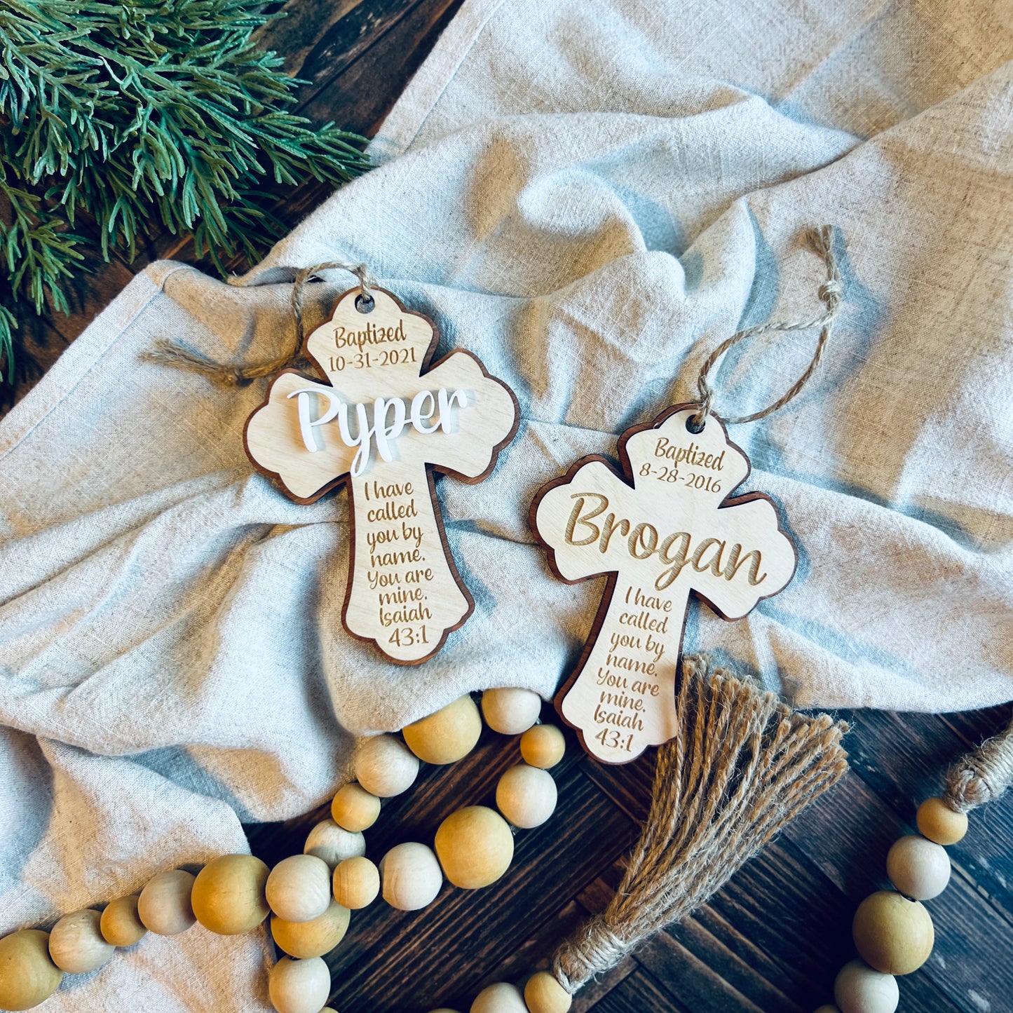 Baptism Cross Keepsake Ornament